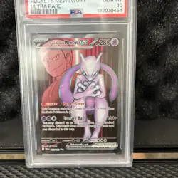 2025 Pokemon Destined Rivals Team Rocket's Mewtwo ex #213/182 PSA 10 - Image 2