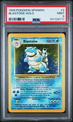 POKEMON 1999 BLASTOISE SPANISH BASE SET #2 PSA 9 - Image 1