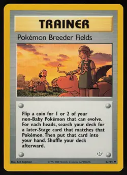 Pokemon Breeder Fields Uncommon Neo Revelation 62/64 NM - Image 1