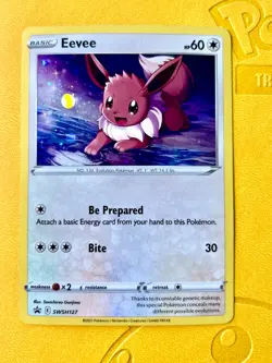 Eevee SWSH127 Sword & Shield Black Star Promo Cosmos Holo Pokemon TCG - Image 1