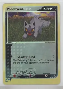 Poochyena Reverse Foil Pokemon EX Ruby & Sapphire #65 2003 - Image 1
