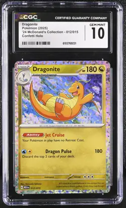 Pokemon 2025 Dragonite '24 McDonald's Collection 012/015 CGC 10 - Image 1