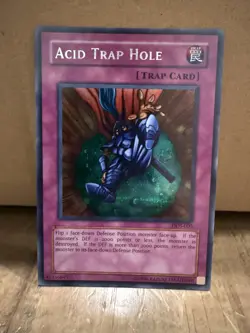 Yugioh Acid Trap Hole DDS-005 Parallel Rare MP - Image 1