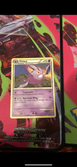 Crobat Misprint Error Text "Oriobat" HGSS Unleashed Pokemon Card 14/95 - Image 1