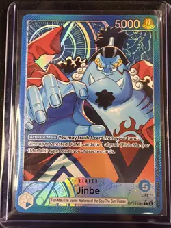 ONE PIECE TCG CARD Jinbe OP14-040 (Alternate Art) - The Azure Sea's Seven (OP14) - Image 1
