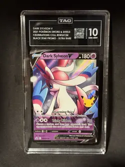 Dark Sylveon V SWSH134 SWSH: Sword & Shield Promo Cards Holo TAG 10 - Image 1