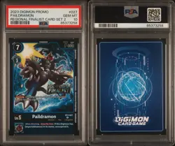 ( CRACKED ) 2023 DIGIMON PROMOS PAILDRAMON REGIONAL FINALIST CARD SET 2 PSA 10 - Image 3