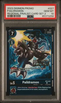 ( CRACKED ) 2023 DIGIMON PROMOS PAILDRAMON REGIONAL FINALIST CARD SET 2 PSA 10 - Image 4