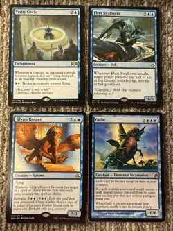MTG Magic Rare Lot Verity Circle Fleet Swallower Glyph Keeper Guile Blue Cards - Image 1