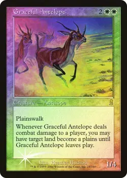 Odyssey MTG FOIL Graceful Antelope Magic - Image 1