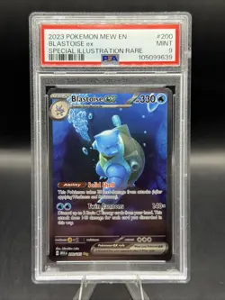 2023 POKEMON MEW EN-151 SPECIAL ILLUSTRATION RARE #200 BLASTOISE EX PSA 9 - Image 1