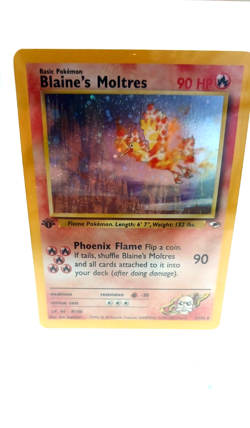 2000 Pokemon Gym Heroes 1st Edition Rare Holo Blaine's Moltres BGS 9.5 Gem Mint - Image 5