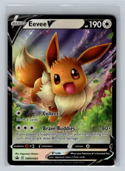 Eevee V SWSH065 Holo Pokemon Black Star Promo - Image 1