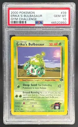 46520950 Erika's Bulbasaur 2000 Pokemon Gym Challenge #39 PSA 10 - Image 1