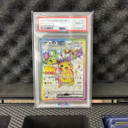 2024 POKEMON JPN SV8-SUPER ELECTRIC BREAKER SUPER RARE #122 PIKACHU EX PSA 10 - Image 1