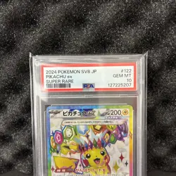 2024 POKEMON JPN SV8-SUPER ELECTRIC BREAKER SUPER RARE #122 PIKACHU EX PSA 10 - Image 3