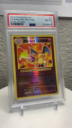 Charizard Reverse Foil 2016 Pokemon XY Evolutions #11 PSA 8 FREE SHIPPING - Image 2
