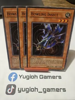 Yu-Gi-Oh Howling Insect X3 SOD 1st Edition Played - Image 1