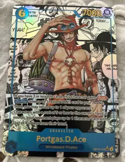 One Piece CCG English Portgas.D.Ace Secret Rare Manga OP13-119 SSP - Image 1