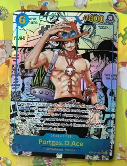 One Piece CCG English Portgas.D.Ace Secret Rare Manga OP13-119 SSP - Image 4