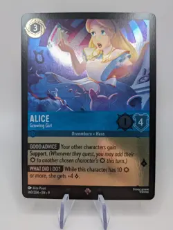 Disney Lorcana Fabled - Foil- Alice - Growing Girl #160/204 - Super Rare - Foil - Image 1