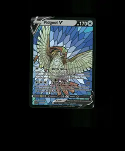 Fan-ART READ DESCRIPTION BELOW HOLO Pidgeot Card Stained Glass Pokemon p1 - Image 1
