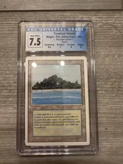 Tropical Island - Revised - 1994 Magic the Gathering Trading Card MTG CGC 7.5 - Image 1