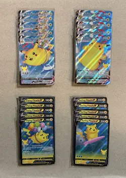 Flying/Surfing Pikachu V/ VMAX Celebrations Pokemon 4 Card Set- Read Description - Image 1