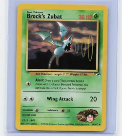 Pokemon Card - Brock's Zubat Gym Heroes 24/132 (LP++) - Image 1