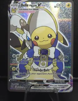 Vcos Belle Pikachu Cosplay Cute Doujin ACG HOLO Card - Image 1