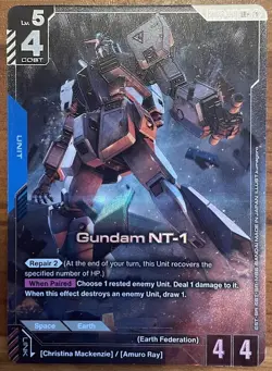 Gundam NT-1 GD03-001 LR+ Alternate Alt Art Steel Requiem CARD NM RX-78NT-1 Alex - Image 1