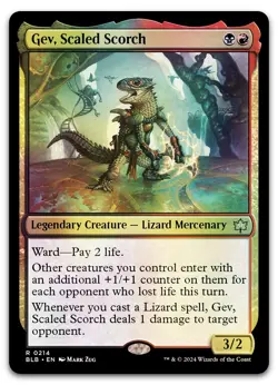 Gev, Scaled Scorch #214 (Foil) (NM) Bloomburrow BLB Magic MTG - Image 1
