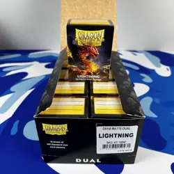 Dual Matte Lightning Case Display Dragon Shield Standard Size Sleeves - 10 Packs - Image 1