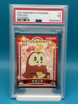 PSA 7 - 2023 MARUMIYA POKEMON STICKERS 3 FUECOCO - Image 1