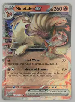 Ninetales EX 038/165 Double Black Star Holo Rare S&V 151 Pokemon TCG NM - Image 1
