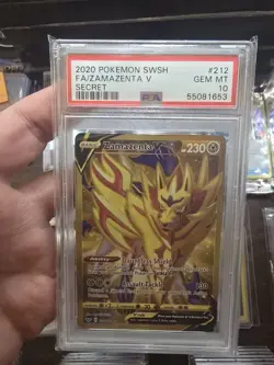 Zamazenta V GOLD SECRET RARE 212/202 Sword Shield Full Art PSA 10 GEM MINT T794 - Image 1
