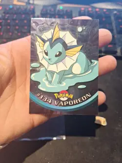 Vaporeon #134 Pokemon Topps Holo Foil Blue Logo TV Animation NM Vintage - Image 1