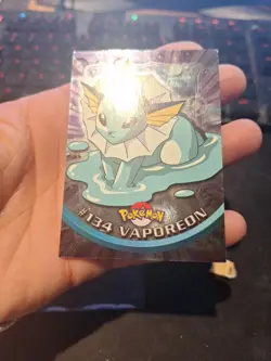 Vaporeon #134 Pokemon Topps Holo Foil Blue Logo TV Animation NM Vintage - Image 2