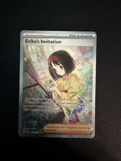 Pokemon TCG Scarlet & Violet Trainer Supporter Erika's Invitation 203/165 - Image 1