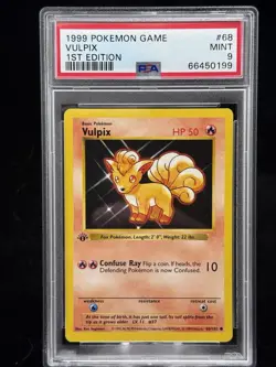 Vulpix #68 1st Edition Base Set 1999 Pokemon Game PSA 9 🔥 - Image 1