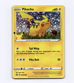 Pikachu SWSH039 General Mills Black Star Promo 25th Celebrations NM Pokemon Holo - Image 1