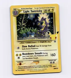 Light Toxtricity SWSH137 Black Star Promo 25th Celebrations LP Pokemon Holo - Image 1