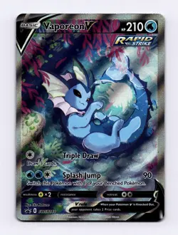 Vaporeon V SWSH181 SWSH: Sword & Shield Black Star Promo Pokemon NM - Image 1