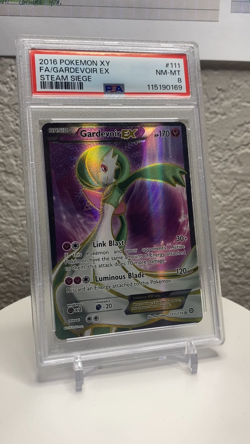 Gardevoir EX FULL ART 2016 Pokemon XY Steam Seige #111 PSA 8 FREE SHIPPING - Image 2