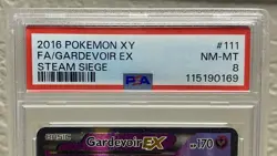 Gardevoir EX FULL ART 2016 Pokemon XY Steam Seige #111 PSA 8 FREE SHIPPING - Image 3