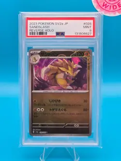 PSA 9 - 2023 POKEMON JAPANESE SV2a-POKEMON 151 028 SANDSLASH REVERSE HOLO - Image 1