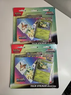 (2) Pokemon Prismatic Evolutions Tech Sticker Collection Sealed - Image 1