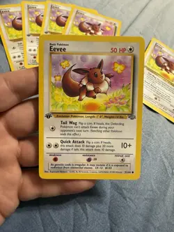 Eevee 51/64 Pokemon Jungle 1st Edition Regular - Moderately Played - Image 4