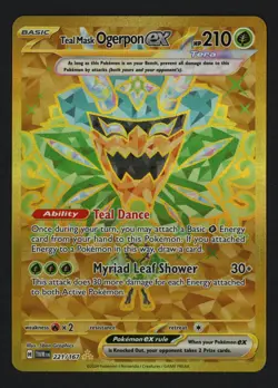 Teal Mask Ogerpon ex 221/167 SV06: Twilight Masquerade Hyper Rare Pokemon TCG - Image 1