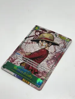 One Piece TCG Monkey.D.Luffy SEC Alt Art OP13 Carrying On His Will - NM- English - Image 3